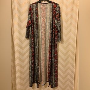 Southern Charm Animal Print Silky Duster Cardigan
